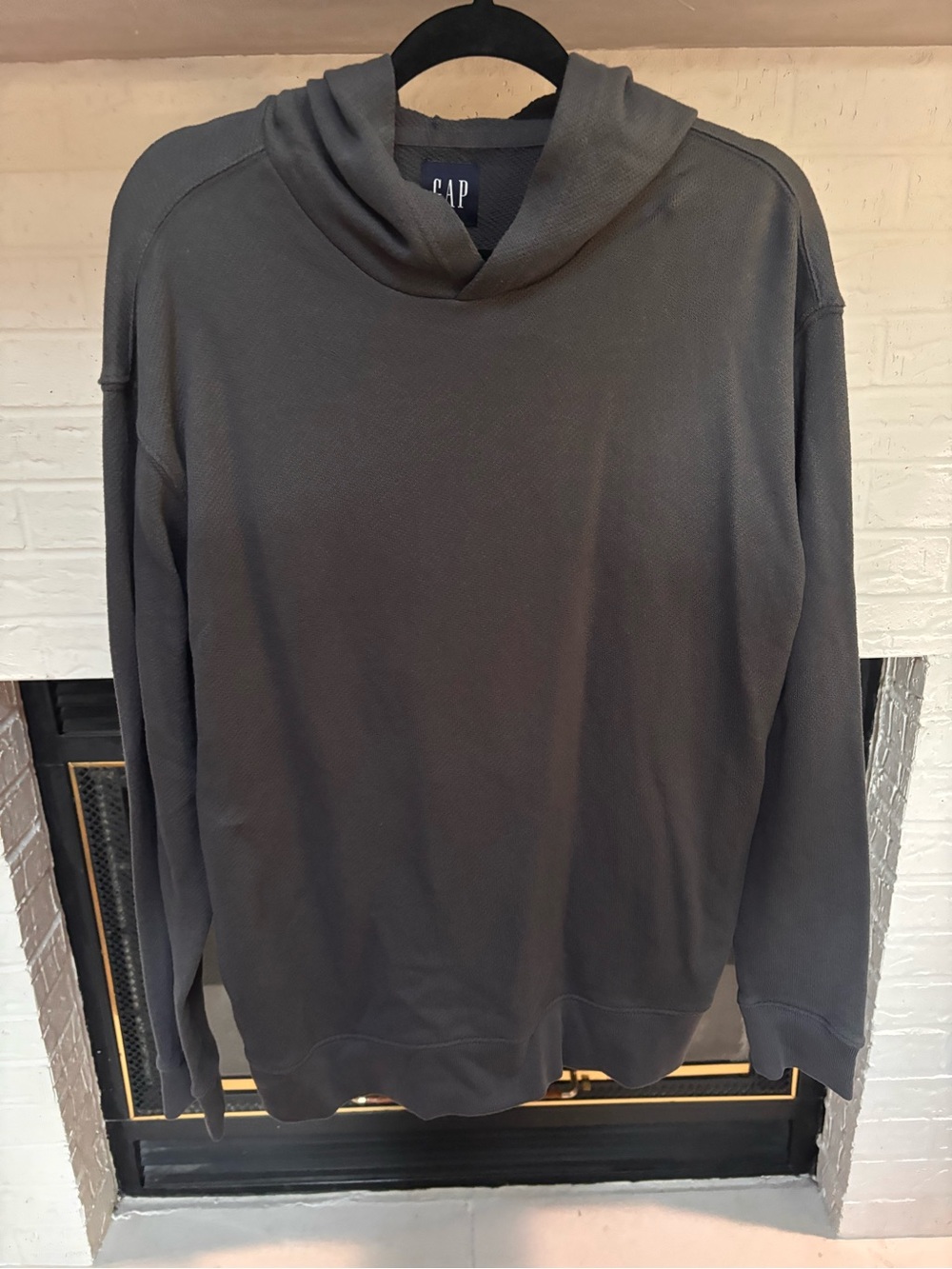 GAP Men's Crewneck Sweater Hoodie - Charcoal Gray